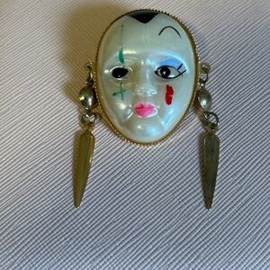 Vintage Mask Brooch